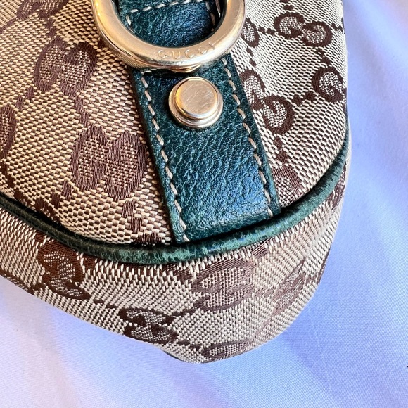 Authentic GUCCI Abbey D-ring Hobo in Green Strap - Picture 8 of 15